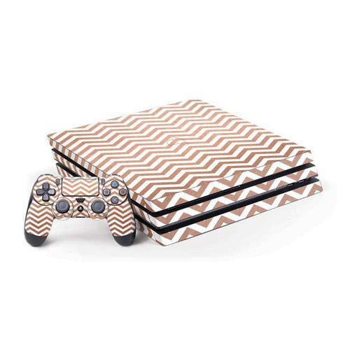 Rose Gold Chevron PlayStation PS4 Skins